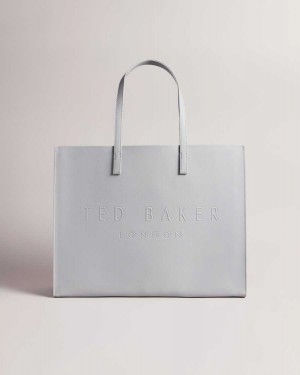 Ted Baker Sukicon Large Icon Bag Light Grey | 47520-WZHX