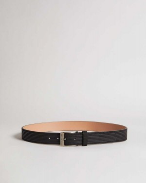 Ted Baker Tible Corduroy Suede Belt Black | 19725-RZVE