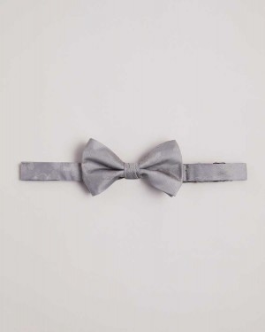 Ted Baker Tierel Magnolia Jacquard Bowtie Silver | 91726-XDKL