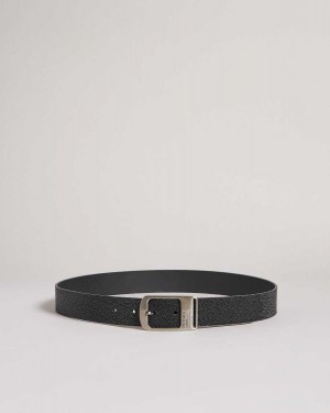 Ted Baker Timce Leather Belt Black | 78926-DXAZ