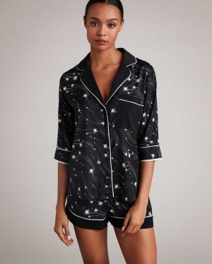 Ted Baker Vesela Star Print Pyjama Set Black | 61042-VBWI