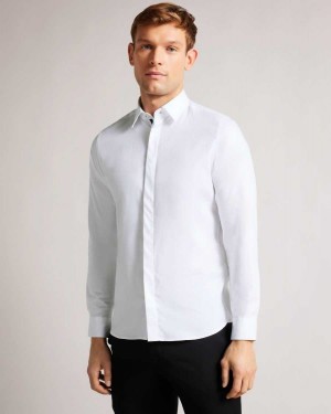 Ted Baker Witone Long Sleeve Shirt White | 13045-WBUE