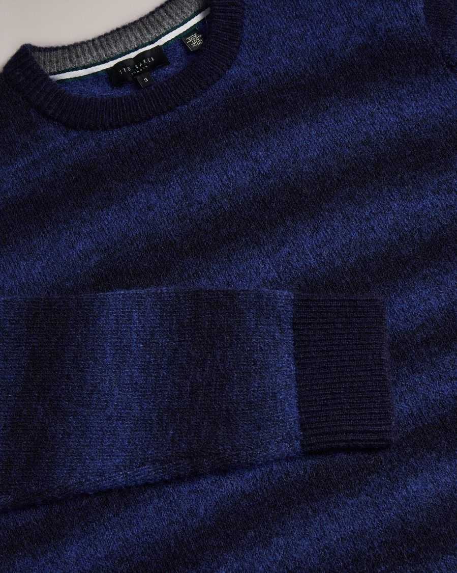 Ted Baker Abulti Regular Fit Striped Jumper Blue | 69752-VCNP