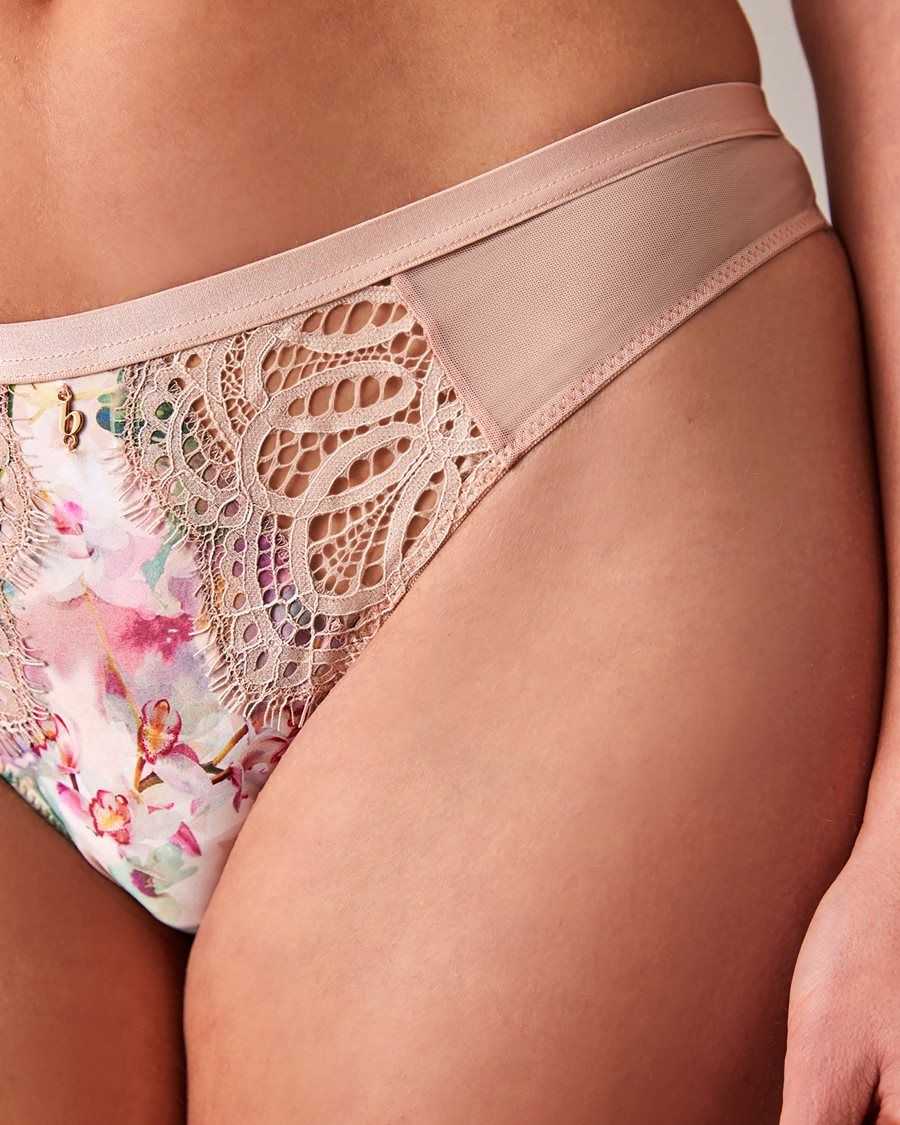 Ted Baker Acacio Watercolour Floral Brazilian Brief Pale Pink | 34617-AWYN