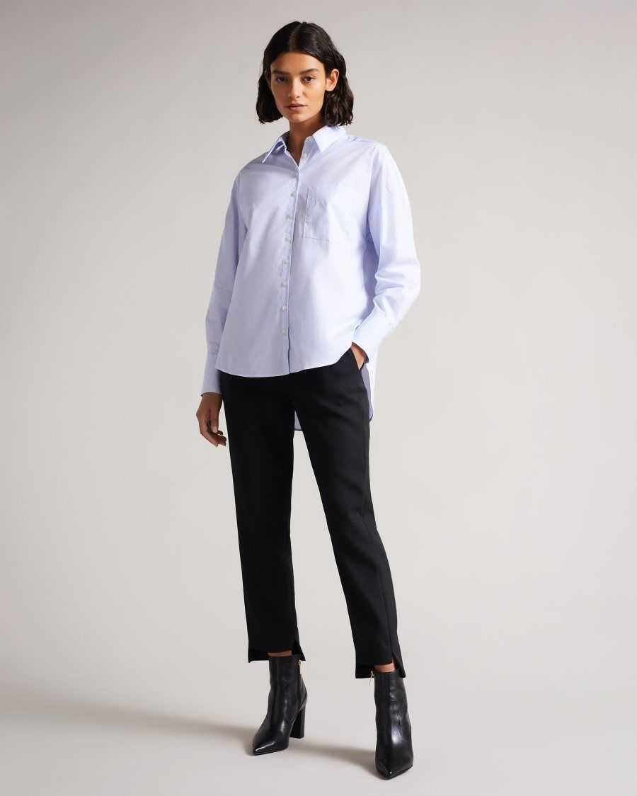 Ted Baker Afllua Striped Shirt White | 84126-ZMCK