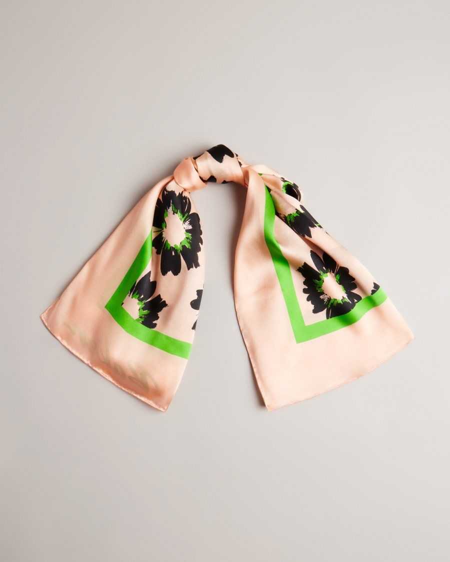 Ted Baker Agnesse Floral Printed Square Scarf Light Pink | 56249-UIOZ