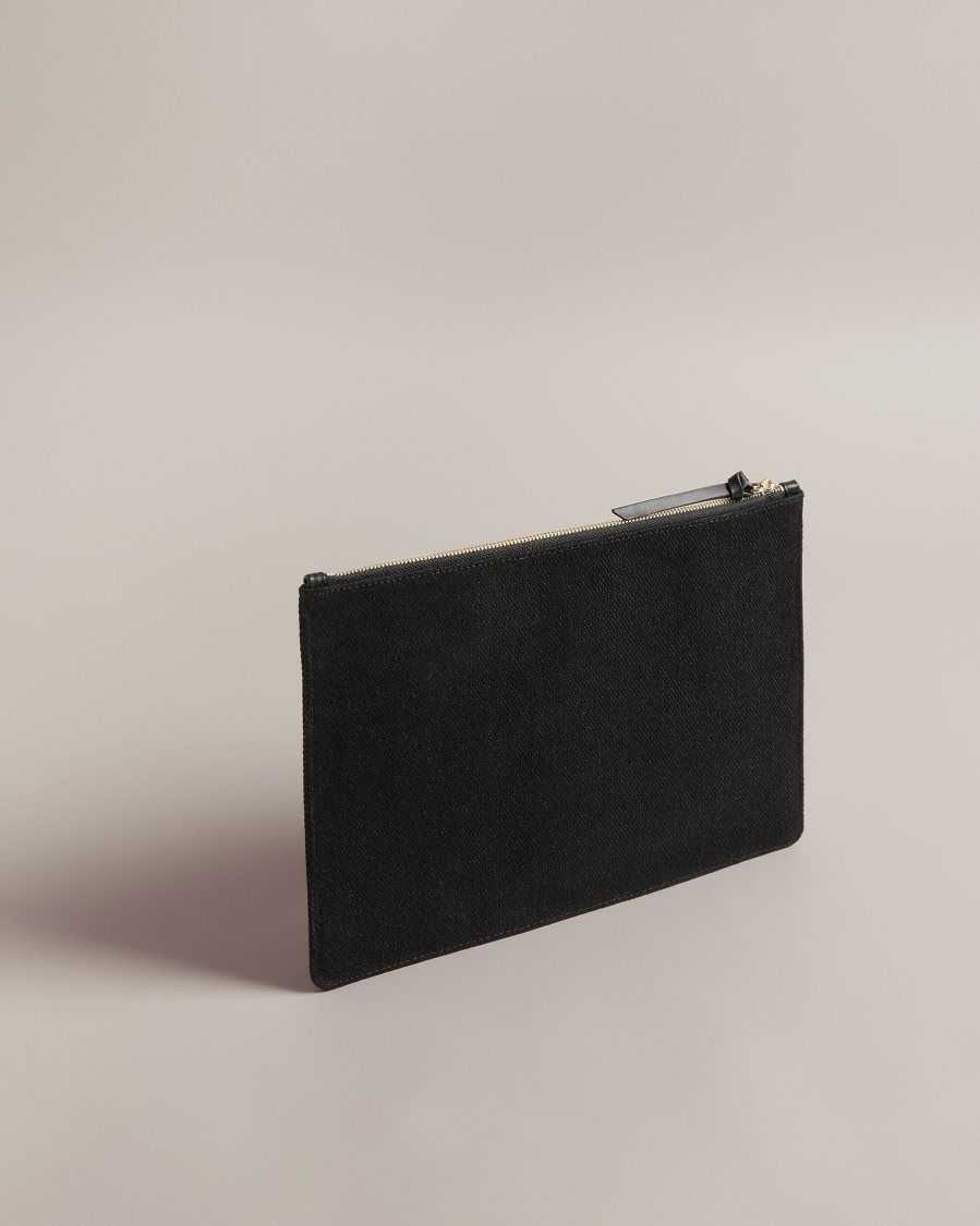 Ted Baker Aksina Canvas Pouch Jet-Black | 78036-TJCR