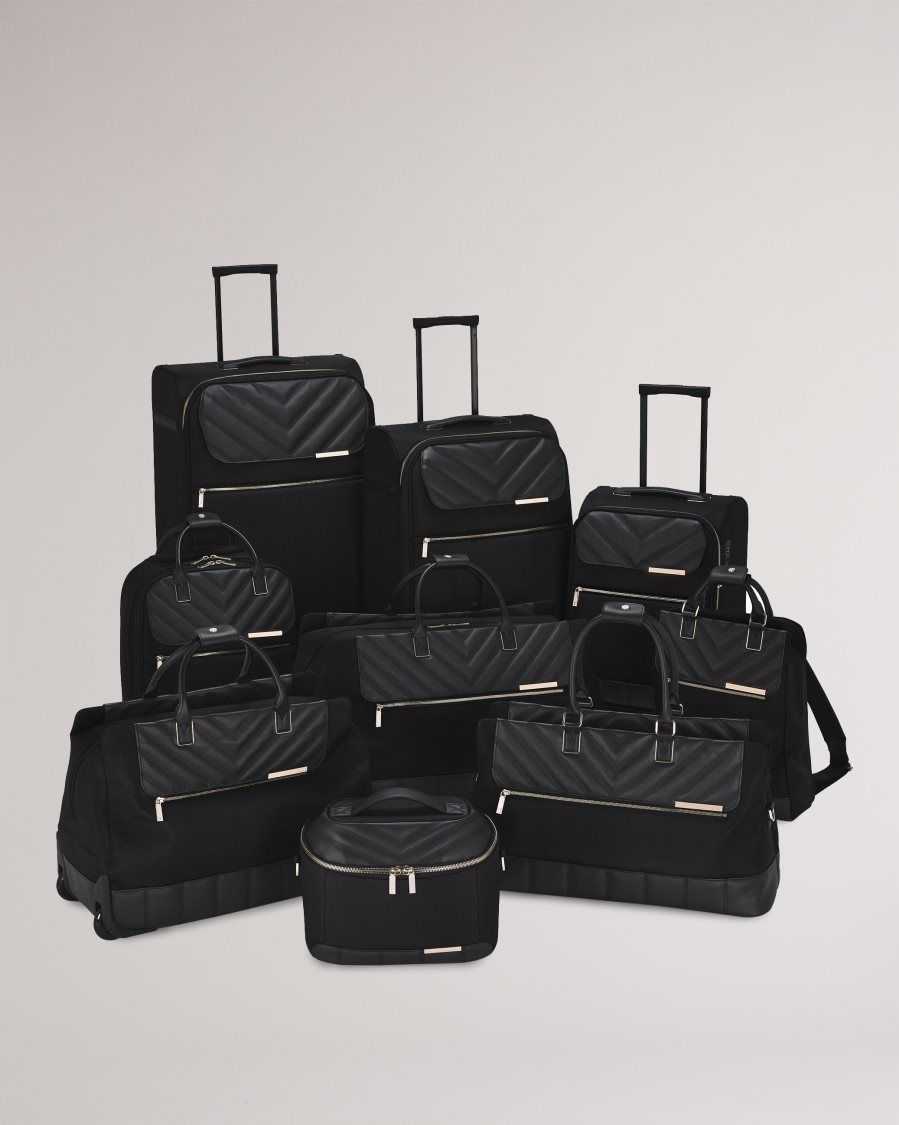 Ted Baker Alaia Softside Cabin Trolley Duffle Bag 34x49x24cm Black | 42139-KDJV