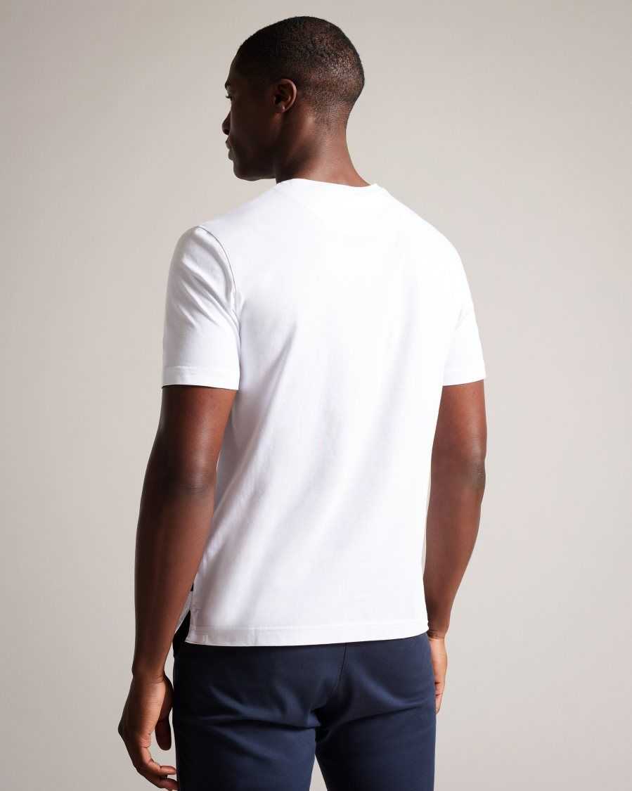 Ted Baker Alisbur Short Sleeve Branded T-Shirt White | 04892-DXJY