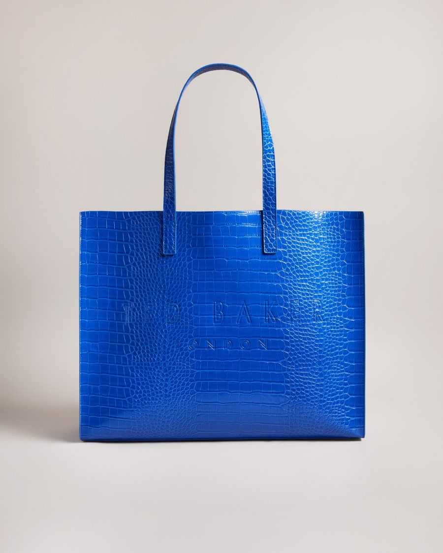 Ted Baker Allicon Mock Croc Icon Tote Bag Bright Blue | 02814-NRGV