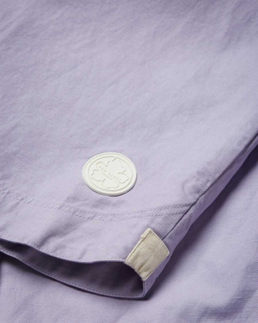 Ted Baker Amoret Long Sleeve Harrington Shacket Light Purple | 12059-FUQR