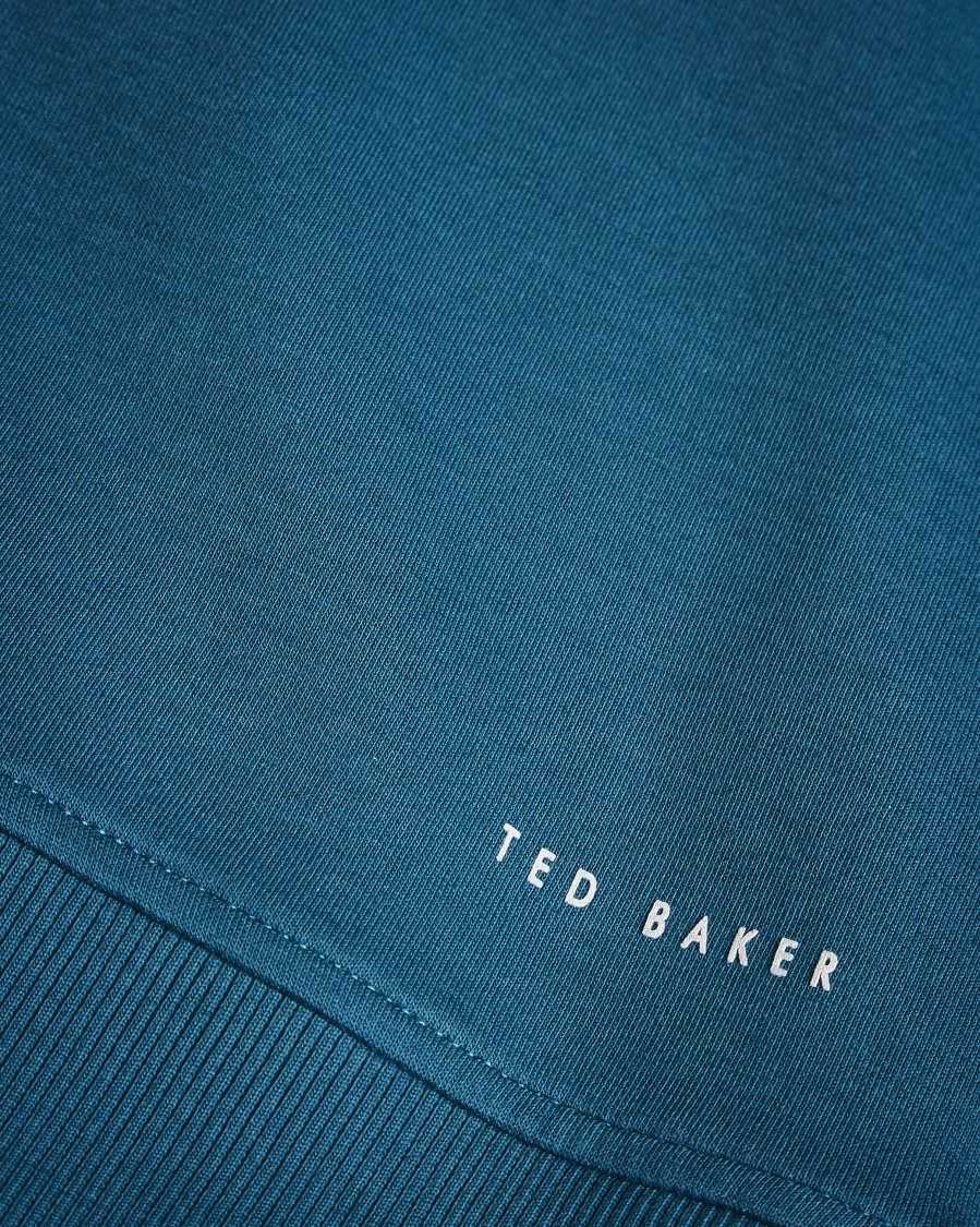 Ted Baker Antram Long Sleeve Half Zip Funnel Neck Teal-Blue | 36215-VEMF