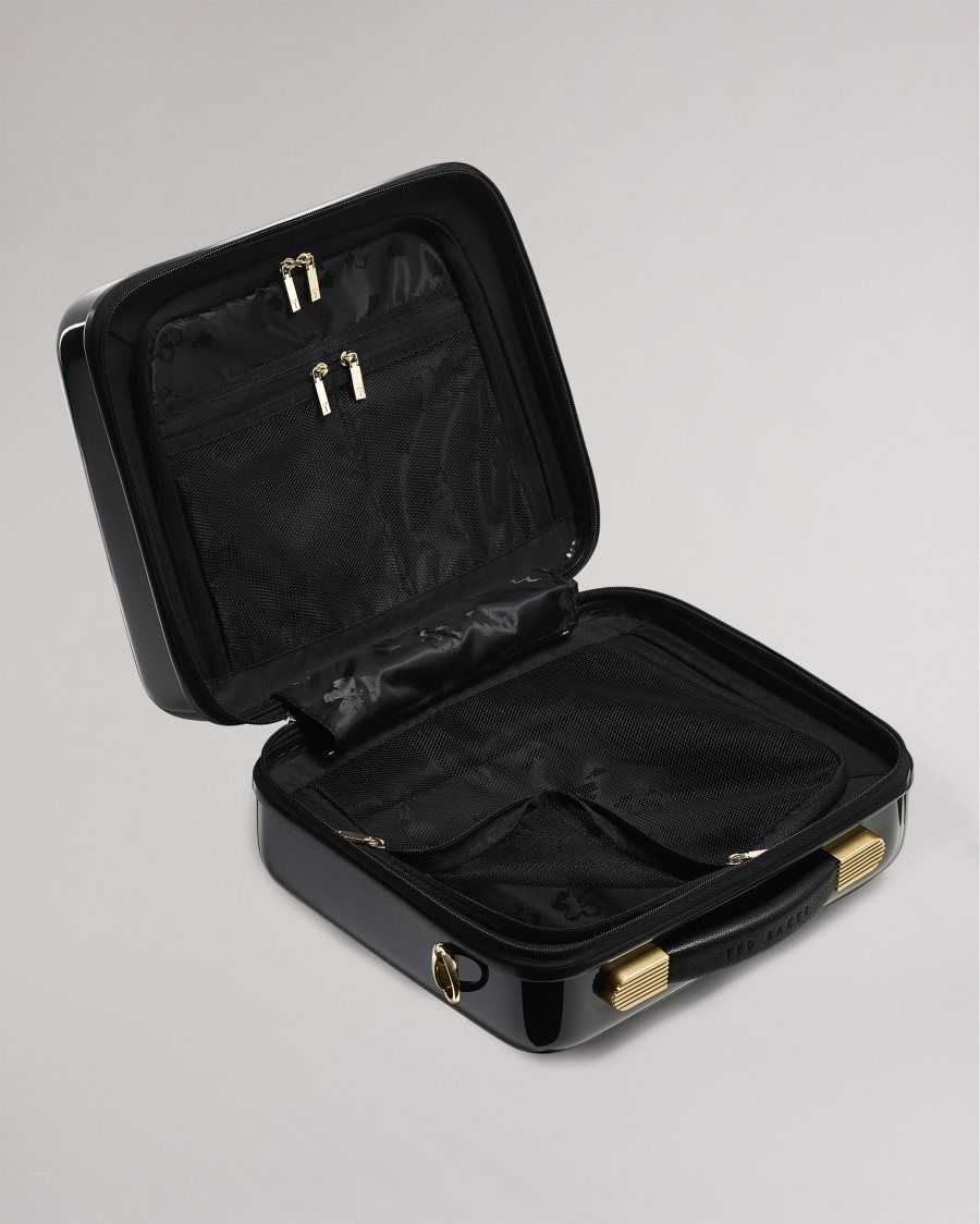 Ted Baker Anvil Spliced Floral Vanity Case Black | 17028-AZQS