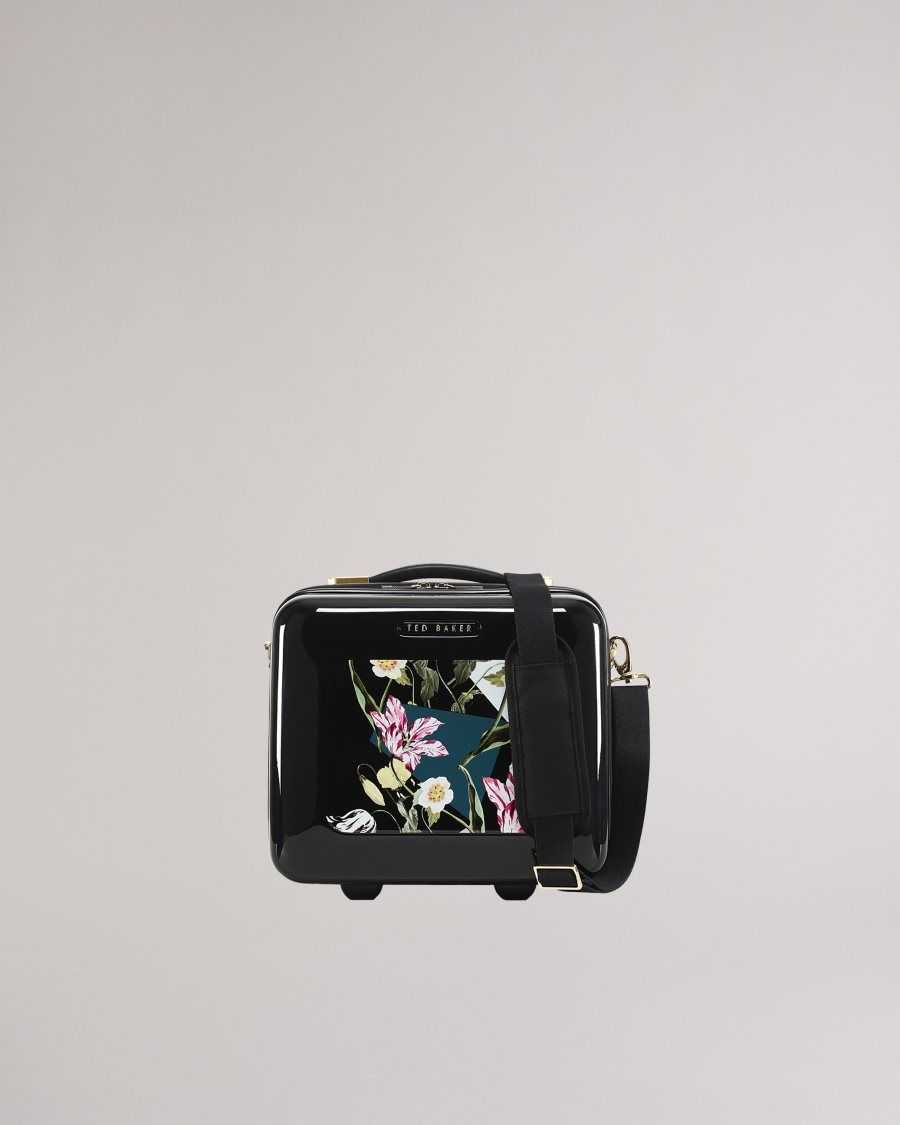 Ted Baker Anvil Spliced Floral Vanity Case Black | 93471-AJOW