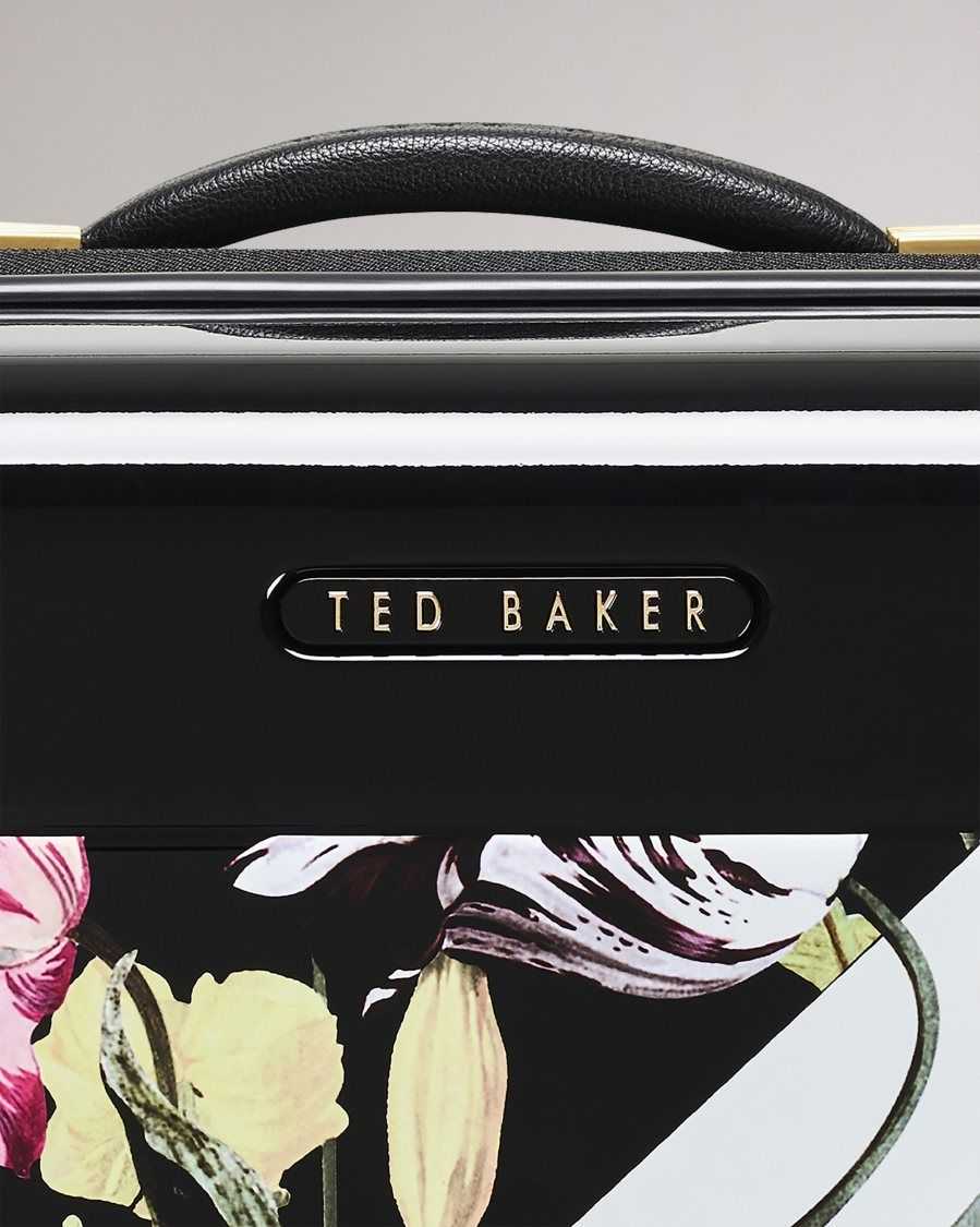 Ted Baker Anvila Spliced Floral Small Trolley Case Black | 16759-LJSD