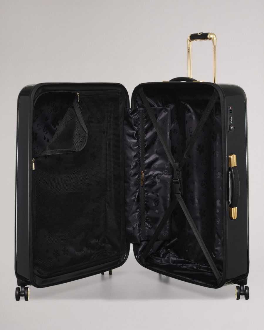 Ted Baker Anvilat Spliced Floral Large Trolley Case Black | 10265-JKEH