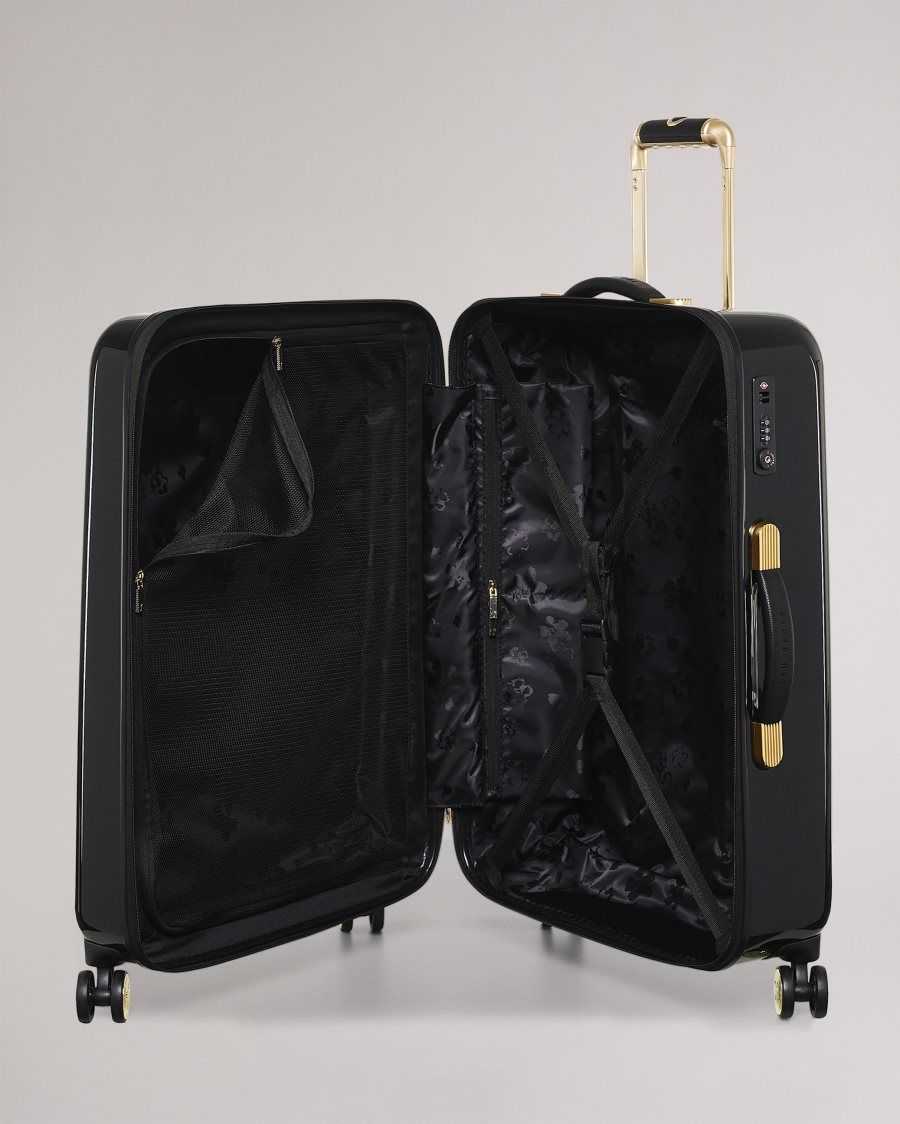 Ted Baker Anvilo Spliced Floral Medium Trolley Case Black | 08142-ZBFM