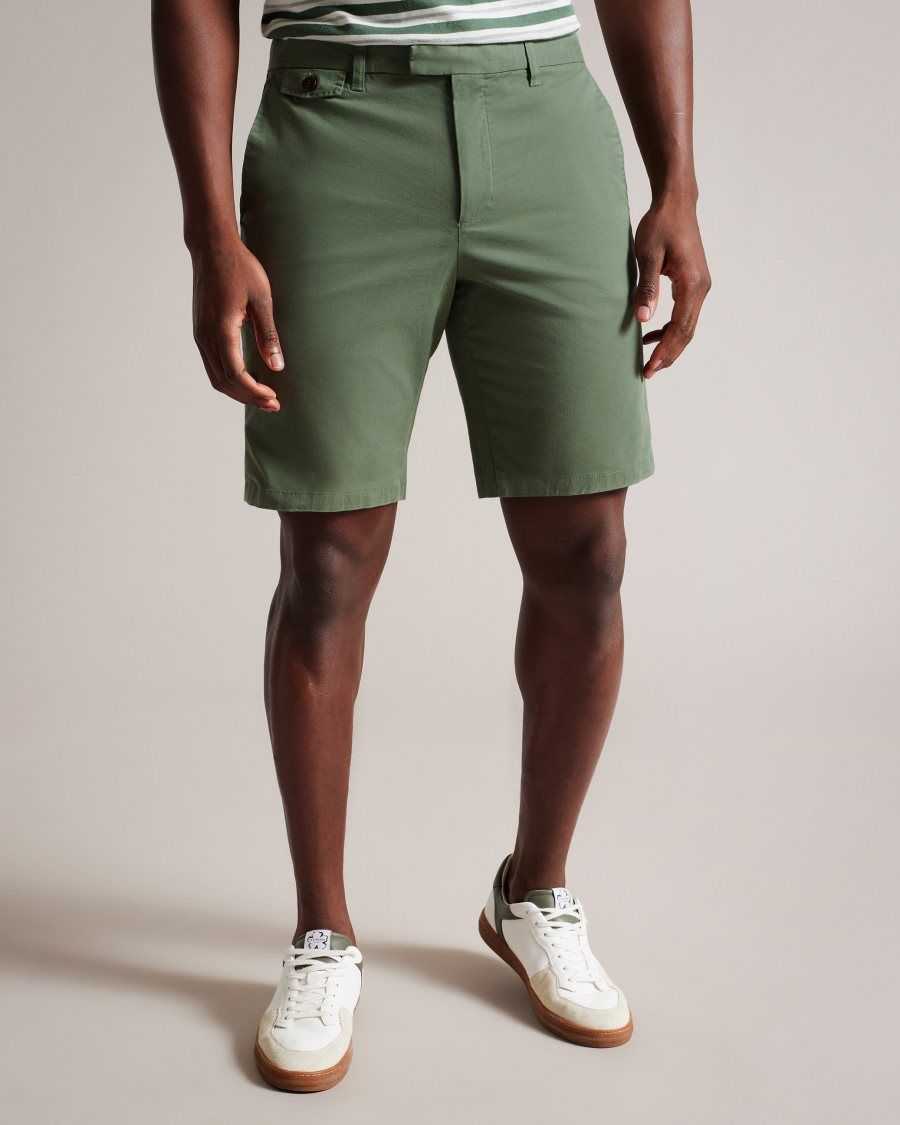 Ted Baker Ashfrd Chino Shorts Olive | 06124-IQVD