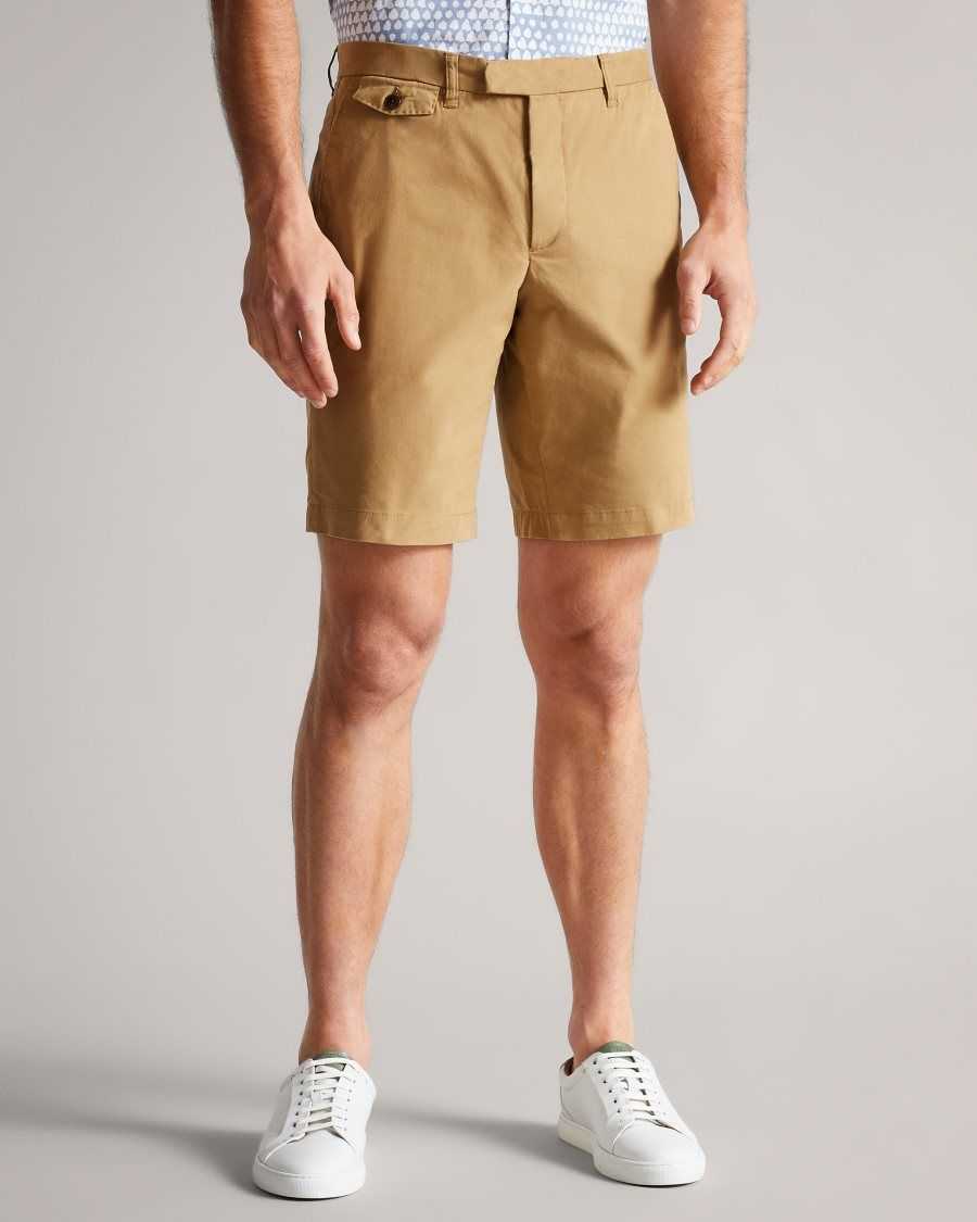 Ted Baker Ashfrd Chino Shorts Tan | 24591-ACBU