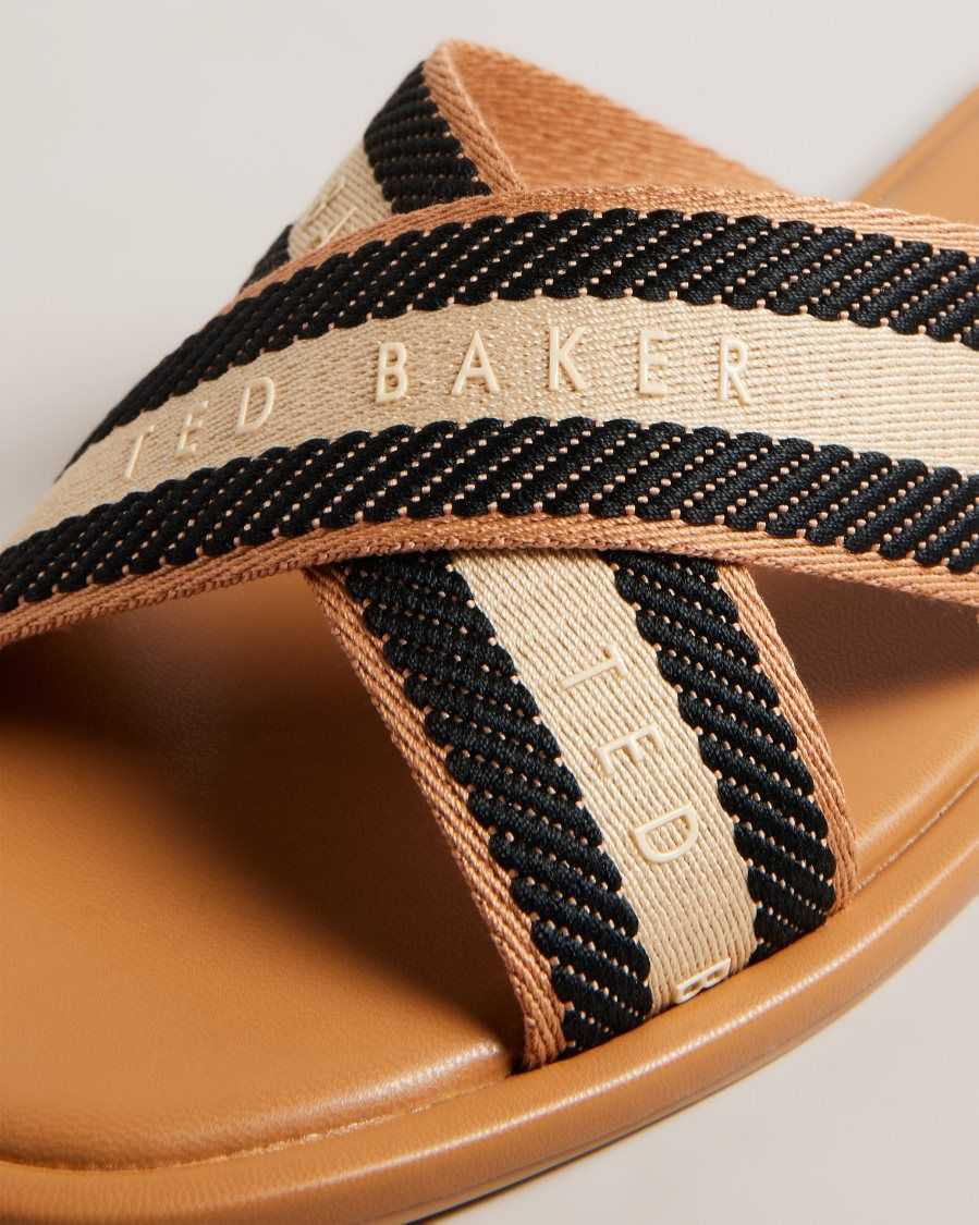 Ted Baker Ashika Webbing Strap Sandals Tan | 03598-MAXE