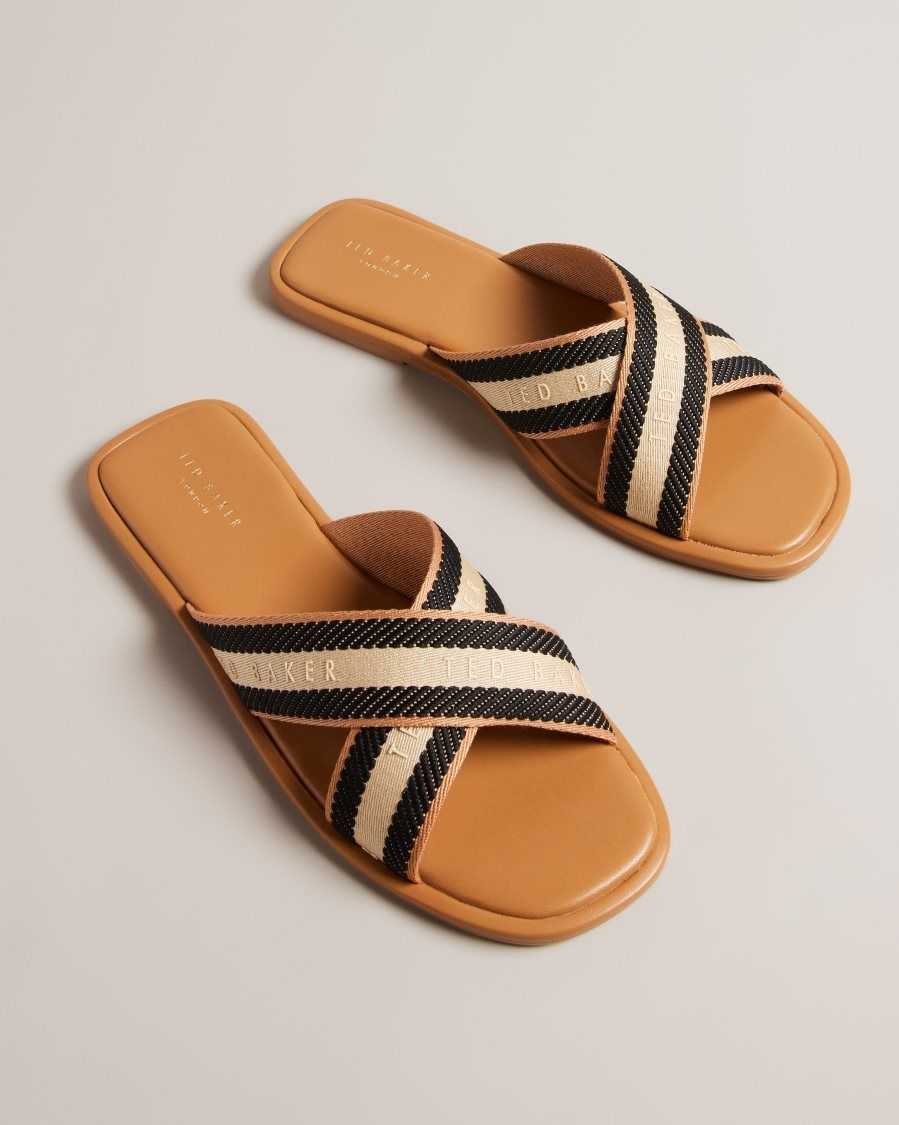 Ted Baker Ashika Webbing Strap Sandals Tan | 03598-MAXE