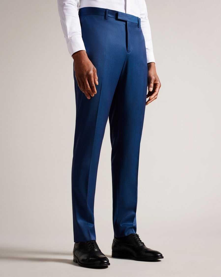 Ted Baker Atlowt Camburn Fit Trousers Bright Blue | 52961-KFGQ