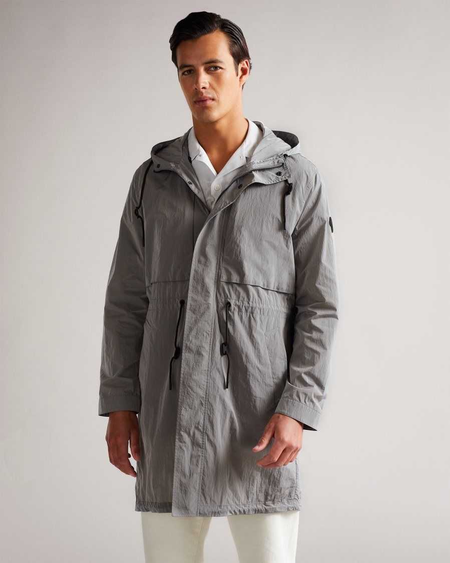 Ted Baker Atrim Lightweight Parka Grey | 89723-QRTL