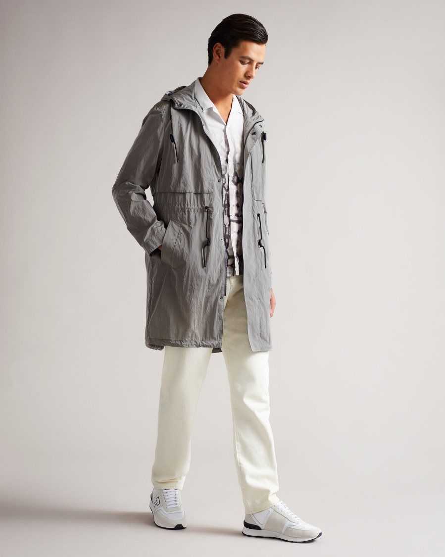 Ted Baker Atrim Lightweight Parka Grey | 89723-QRTL