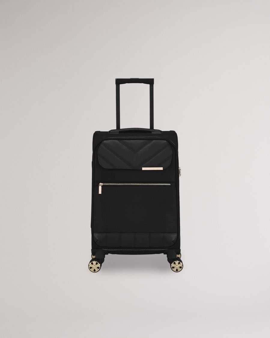 Ted Baker Averri Softside Cabin Trolley Case 55x35x25cm Black | 75046-BSKG