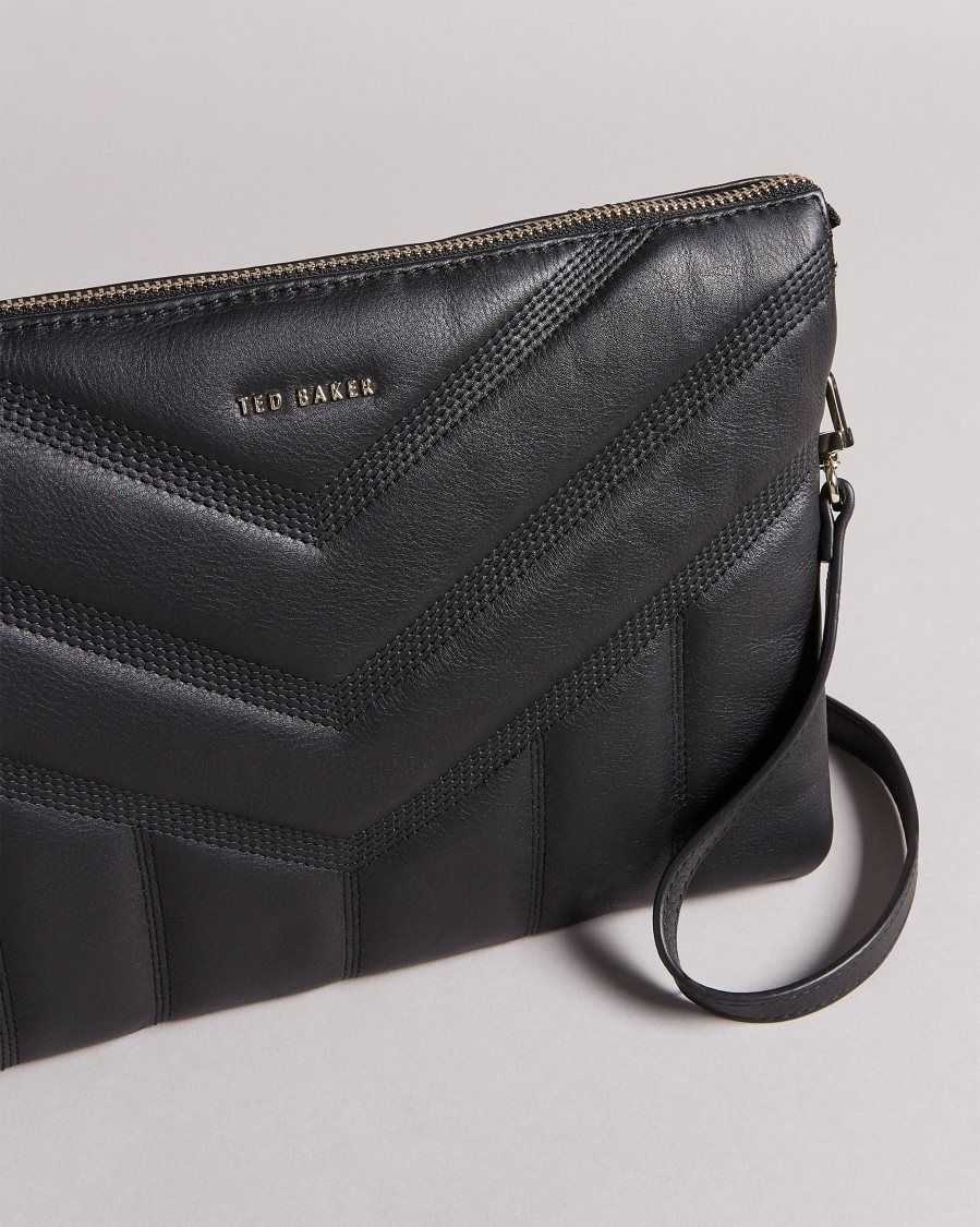 Ted Baker Ayahla Puffer Quilted Cross Body Bag Black | 39726-EINK