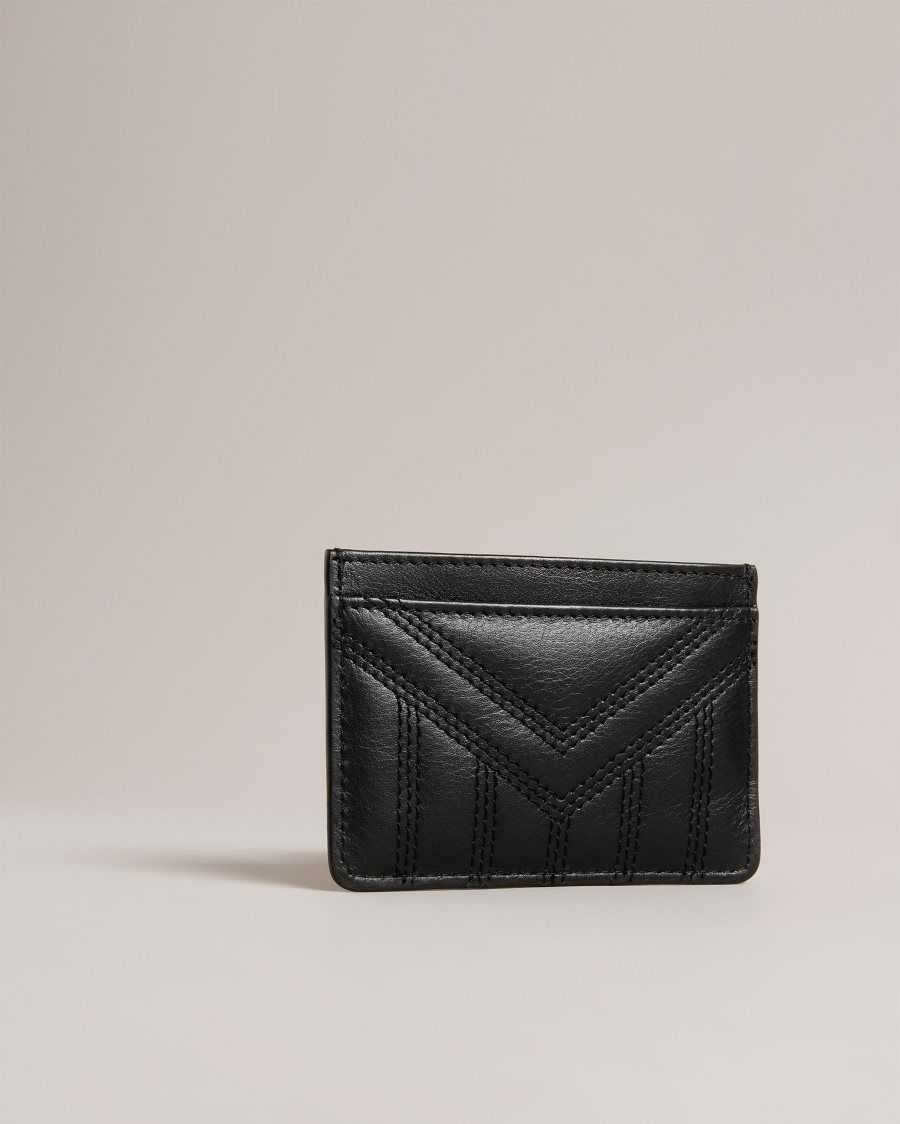 Ted Baker Ayani Quilted Leather Card Holder Black | 95147-FBIC