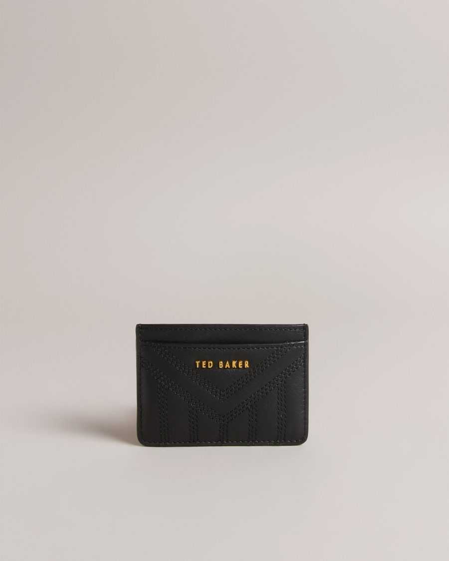 Ted Baker Ayani Quilted Leather Card Holder Black | 95147-FBIC