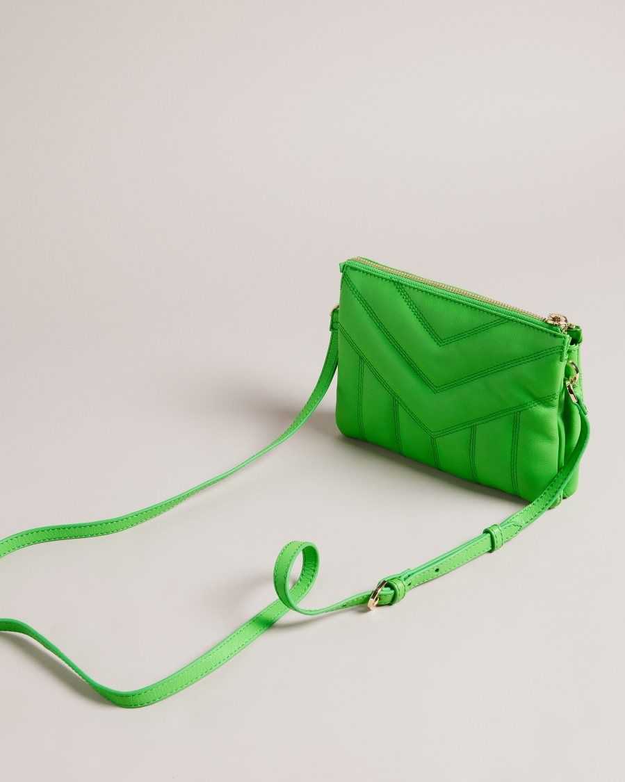 Ted Baker Ayasini Quilted Puffer Crossbody Bag Green | 71804-MKPH