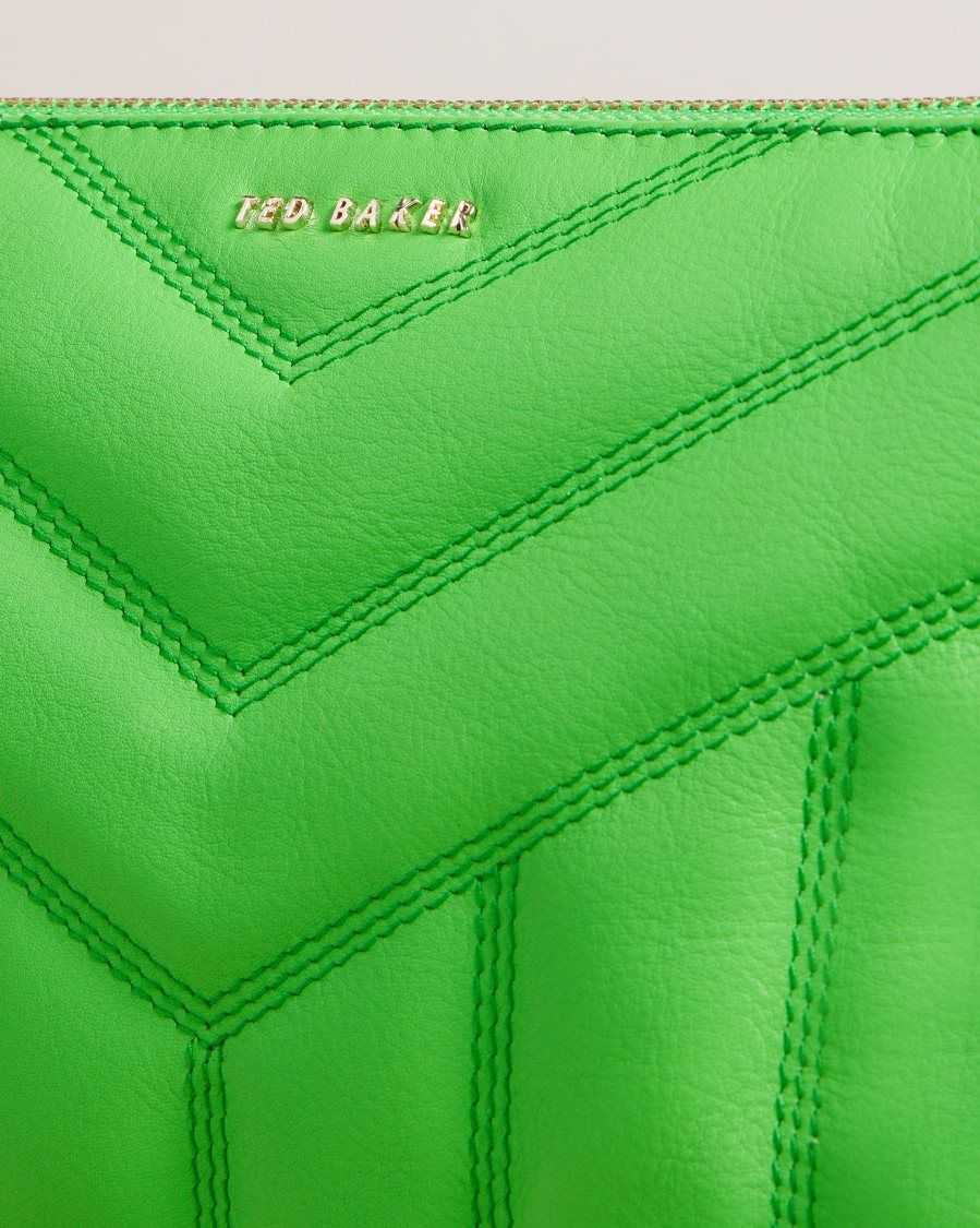 Ted Baker Ayasini Quilted Puffer Crossbody Bag Green | 71804-MKPH