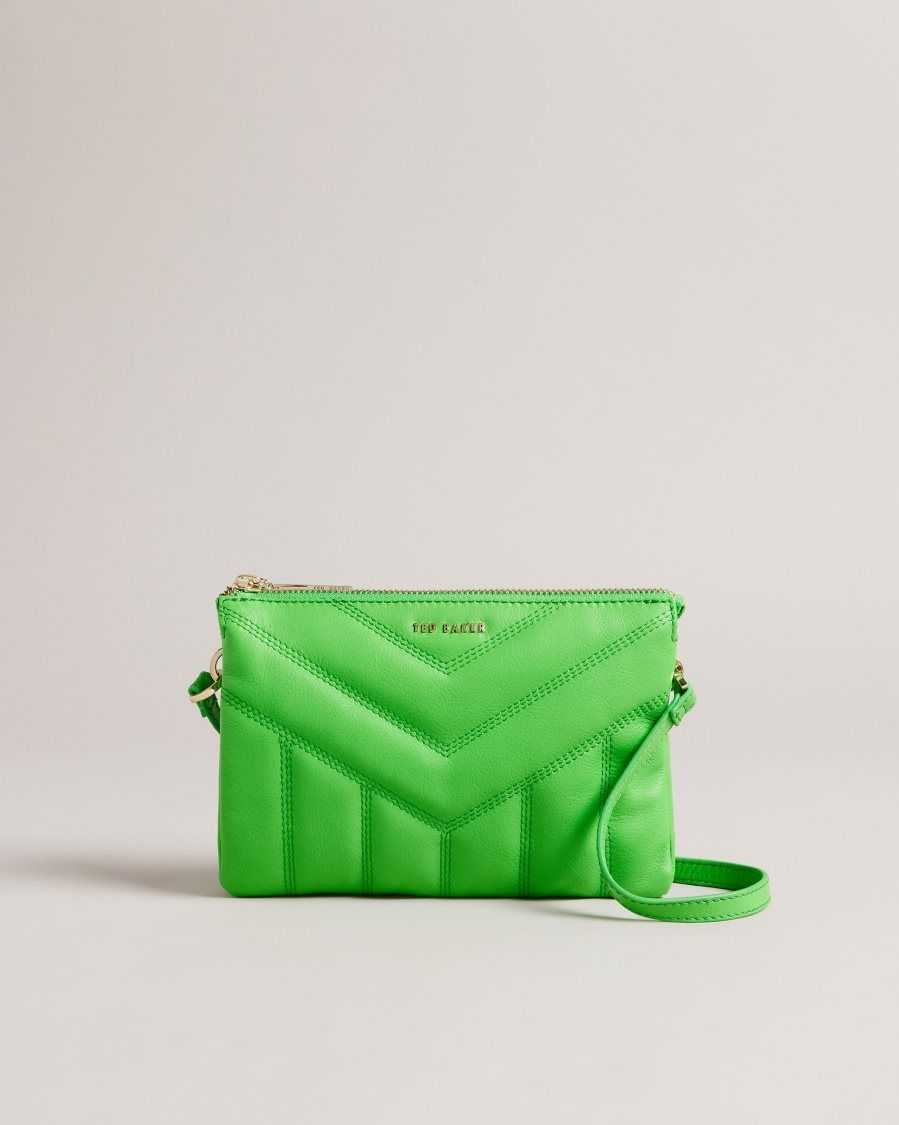 Ted Baker Ayasini Quilted Puffer Crossbody Bag Green | 71804-MKPH