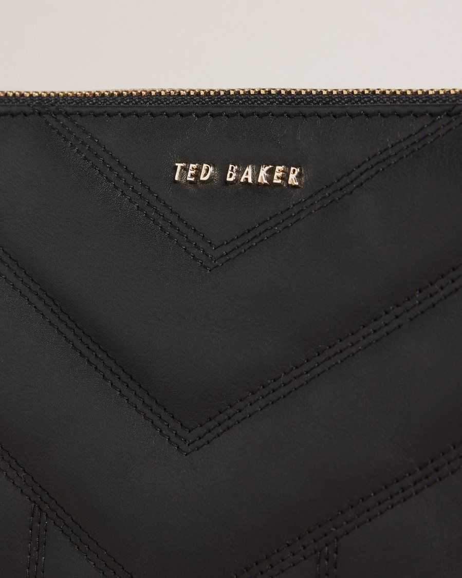 Ted Baker Ayasini Quilted Puffer Crossbody Bag Black | 05368-BDKL