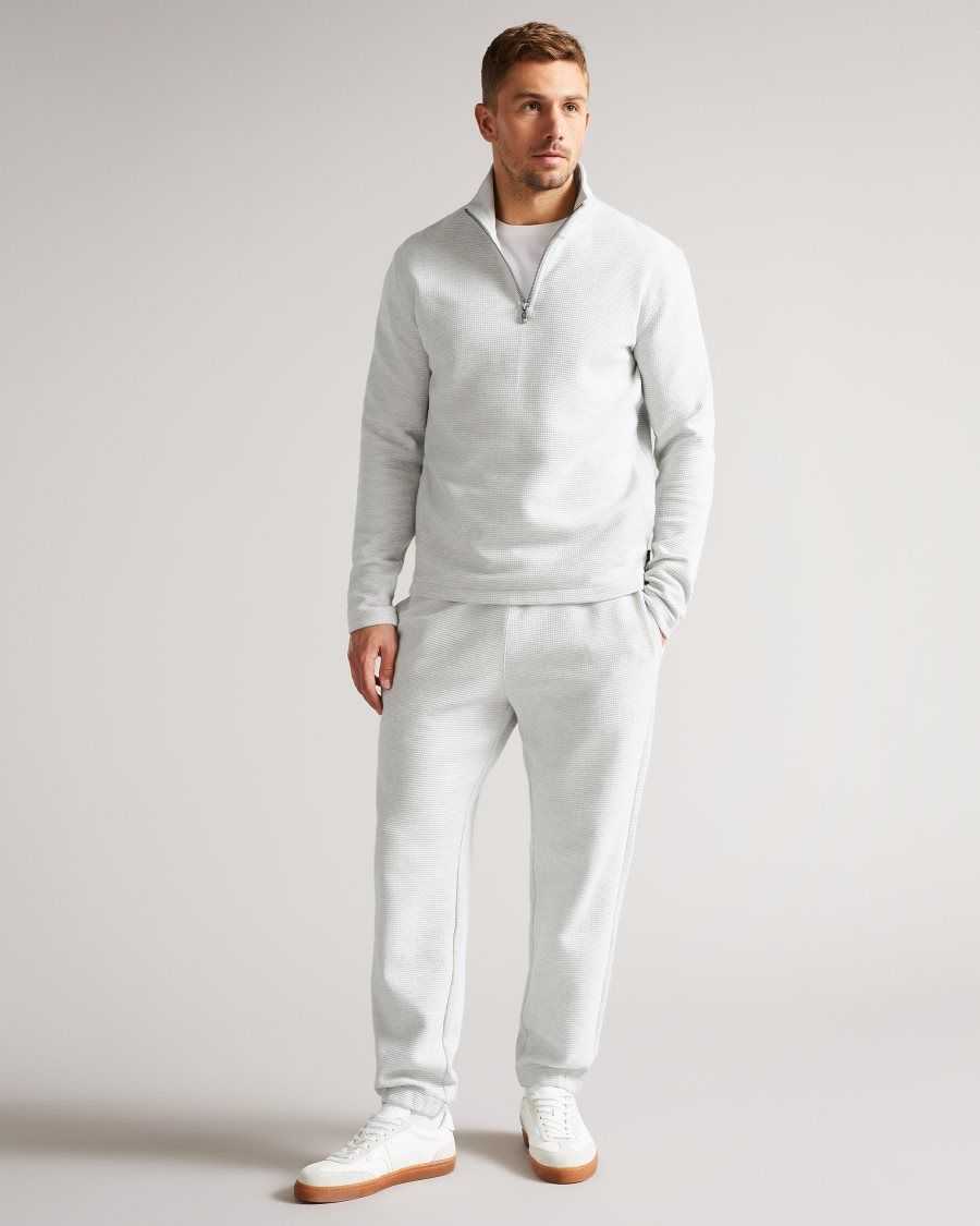 Ted Baker Bathwik Waffle Textured Jogger Grey-Marl | 47120-NVUB