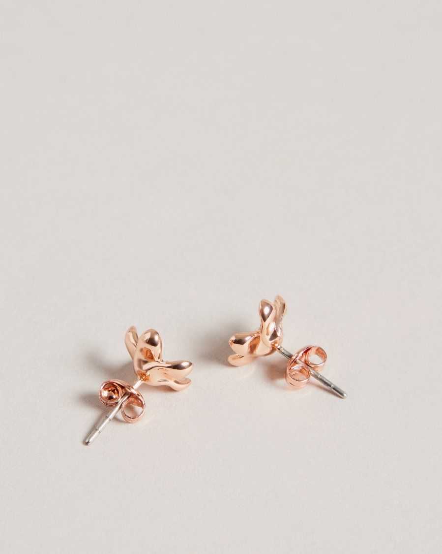 Ted Baker Beaauu Blossom Stud Earrings Rose Gold Colour | 64307-HFWN