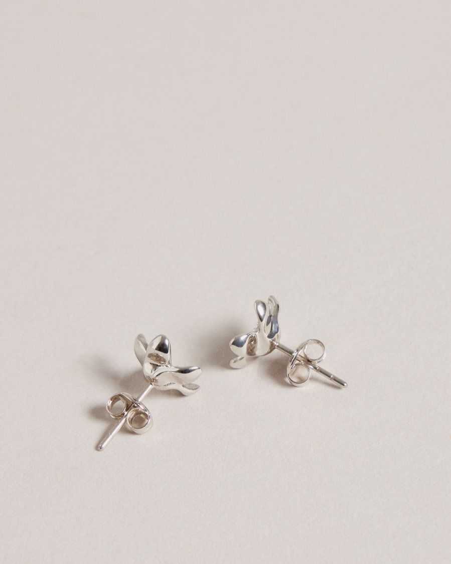 Ted Baker Beaauu Blossom Stud Earrings Silver Colour | 19806-DNQM