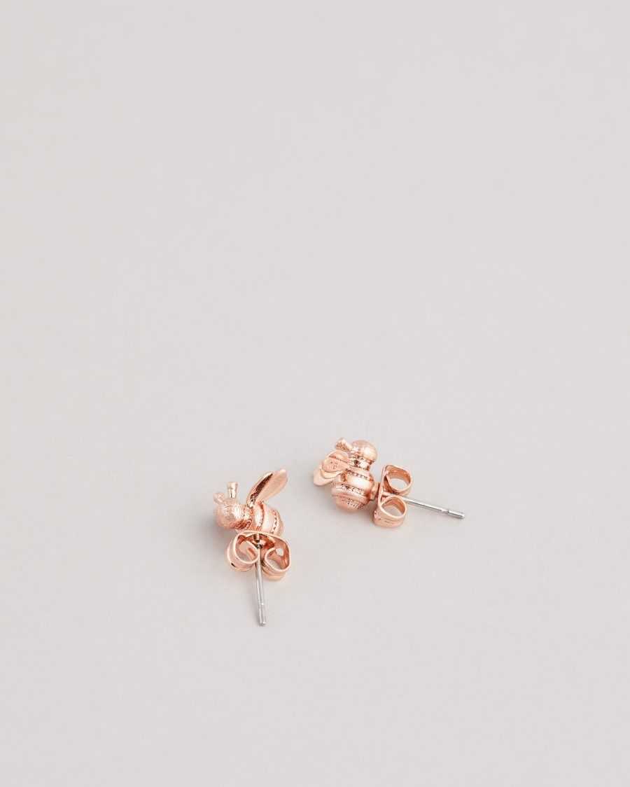 Ted Baker Beelii Bee Earrings Rose Gold Colour | 69741-RUCV