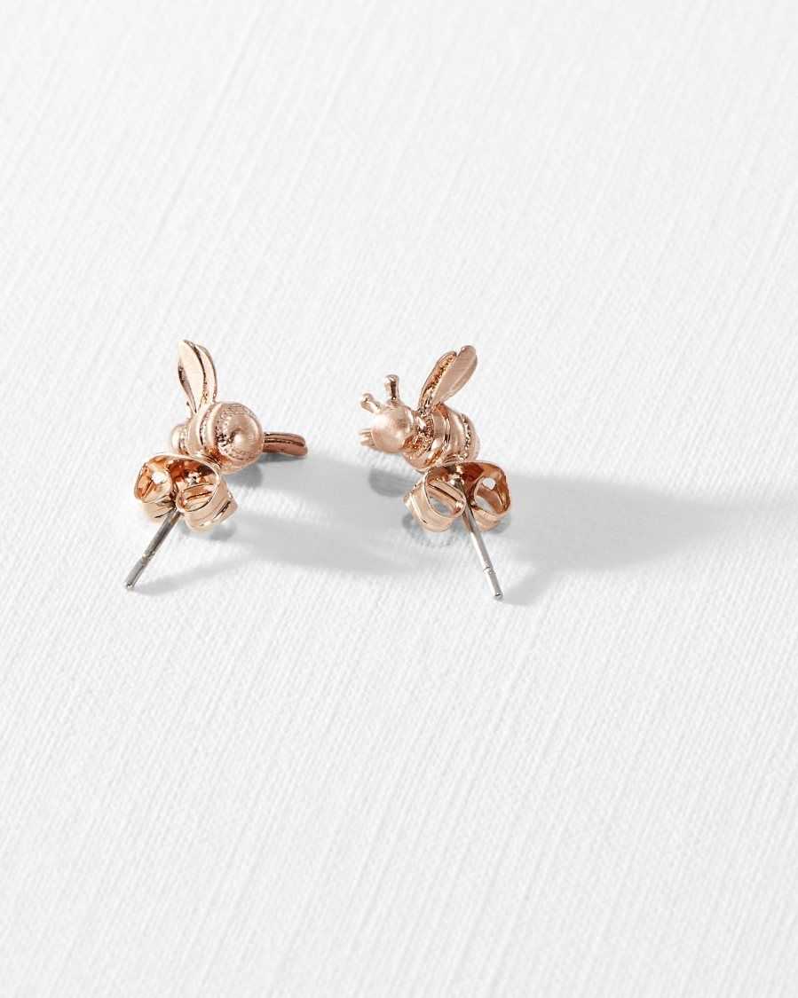 Ted Baker Beelii Bee Earrings Rose Gold Colour | 69741-RUCV