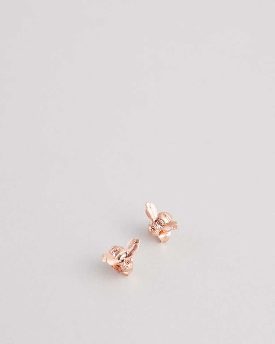 Ted Baker Beelii Bee Earrings Rose Gold Colour | 69741-RUCV