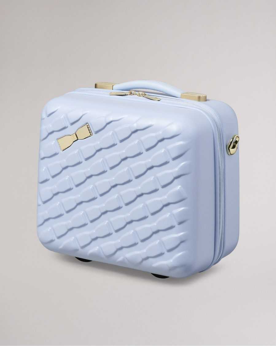 Ted Baker Beelle Bow Detail Vanity Case 31.5x34x19.5cm Pale Blue | 21974-PVAT