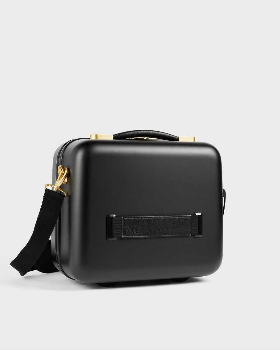 Ted Baker Beelle Bow Detail Vanity Case 31.5x34x19.5cm Black | 06943-WTVZ