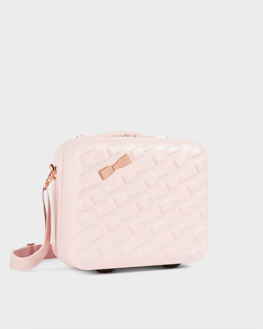 Ted Baker Beelle Bow Detail Vanity Case 31.5x34x19.5cm Pink | 07824-JMQG