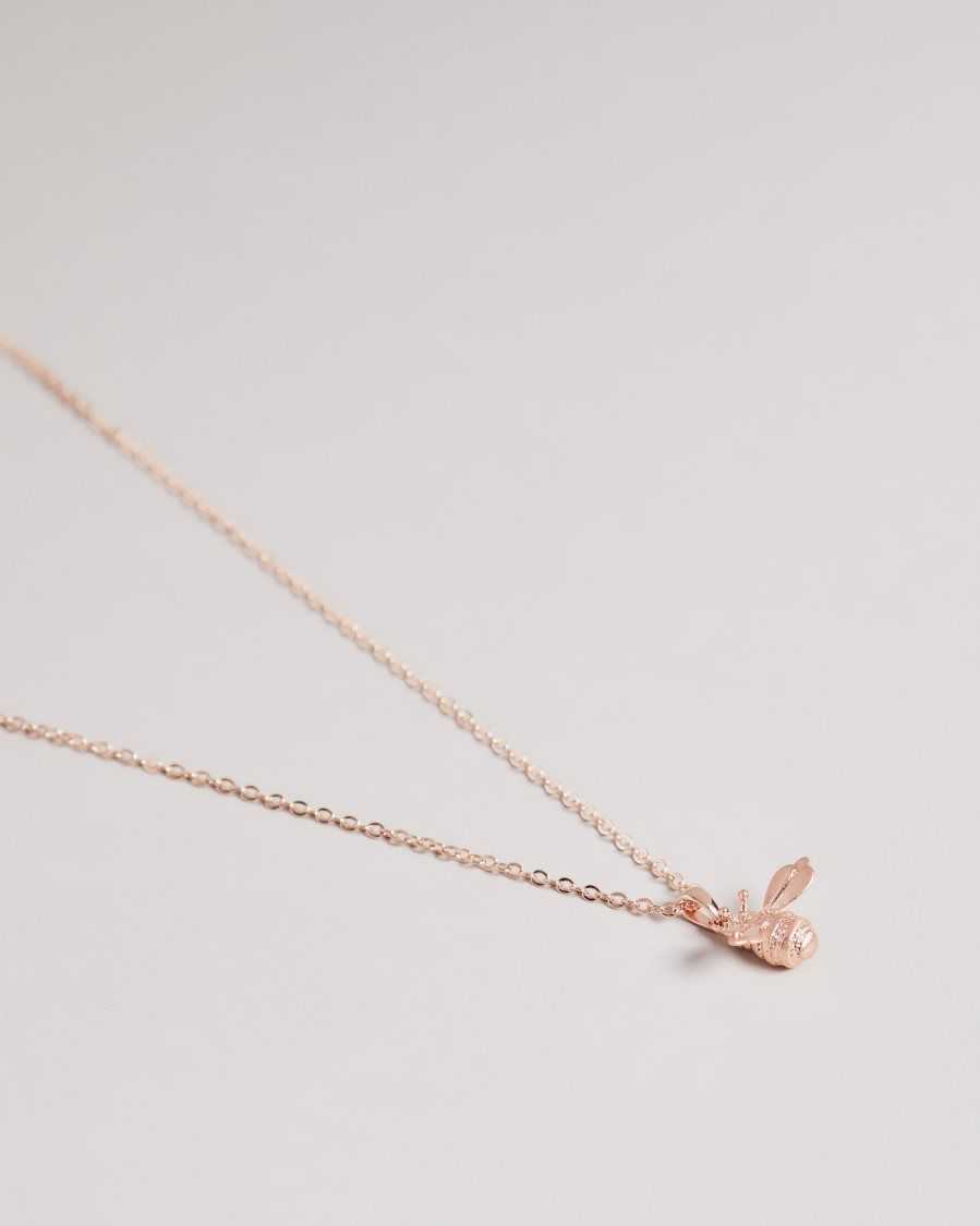 Ted Baker Bellema Bumble Bee Pendant Necklace Rose Gold Colour | 01857-NQEH