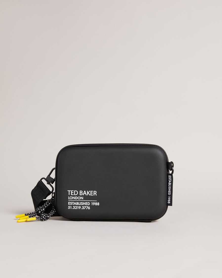 Ted Baker Bickin Rubberised Hard Case Bag Black | 63910-FCWP