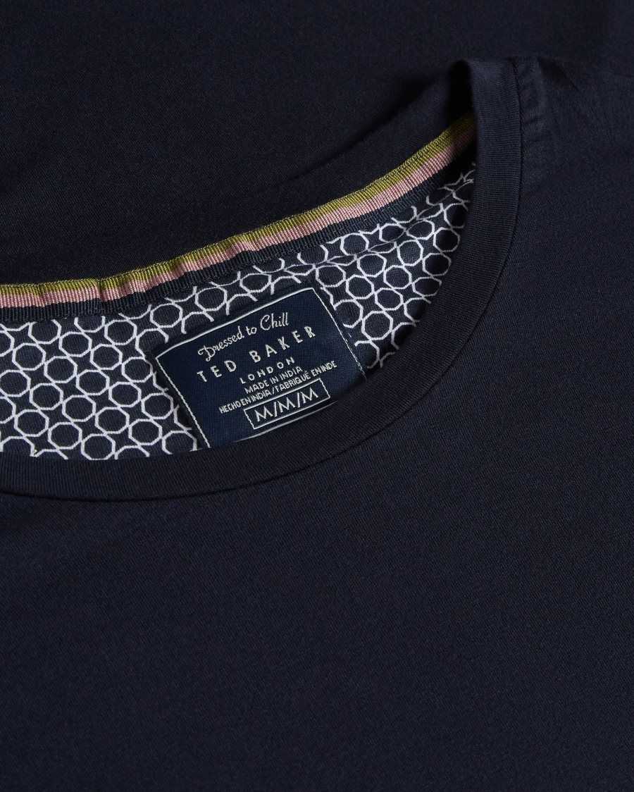 Ted Baker Bitern Solid Modal T-Shirt Navy | 27195-EWRN