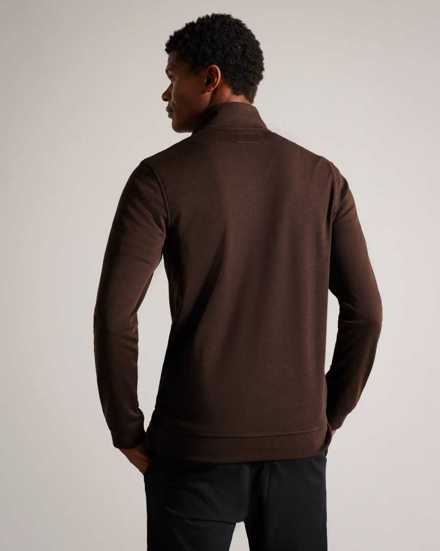 Ted Baker Bits Funnel Neck Pullover Brown | 19645-GHBA