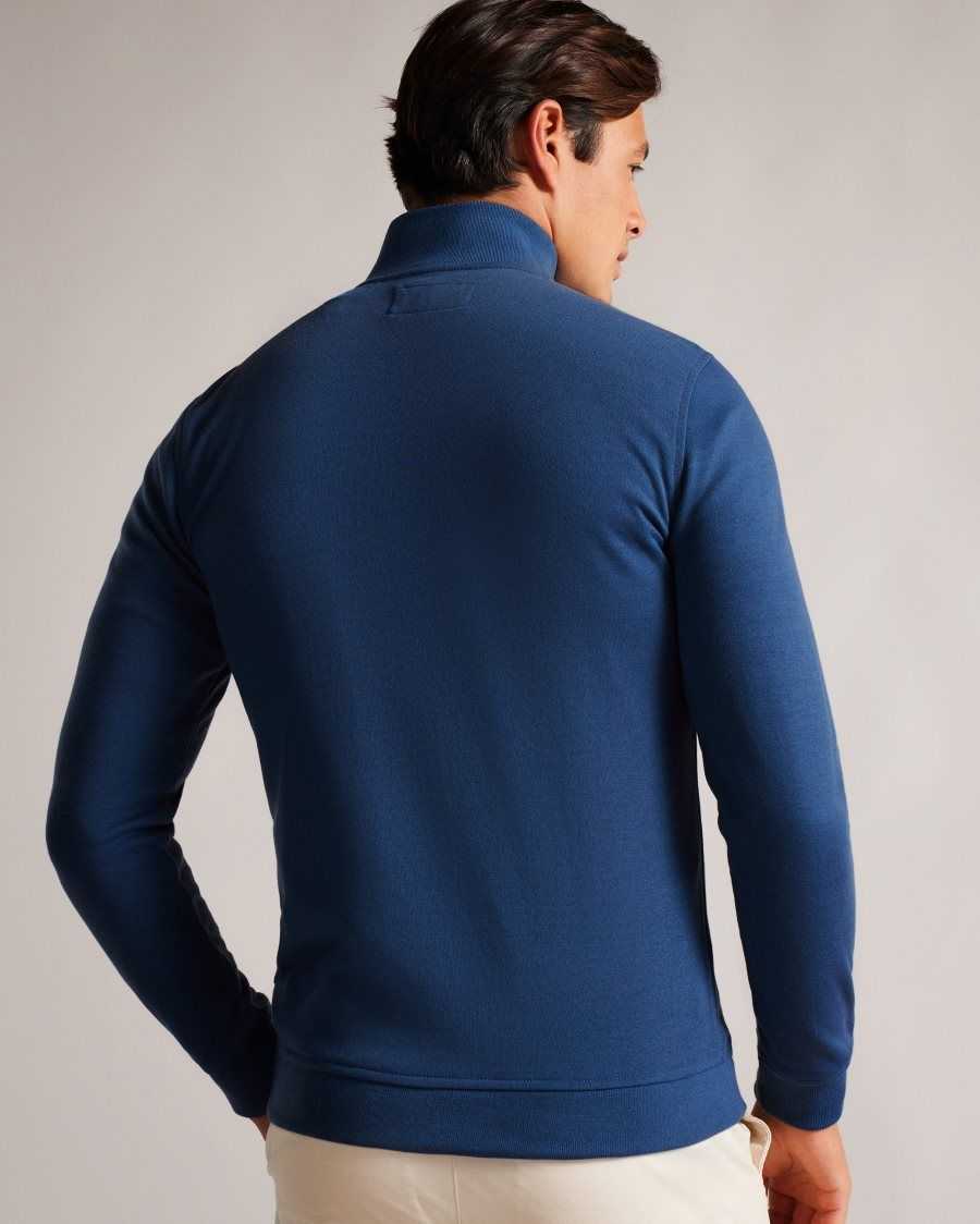 Ted Baker Bits Funnel Neck Pullover Medium Blue | 69857-JMYF